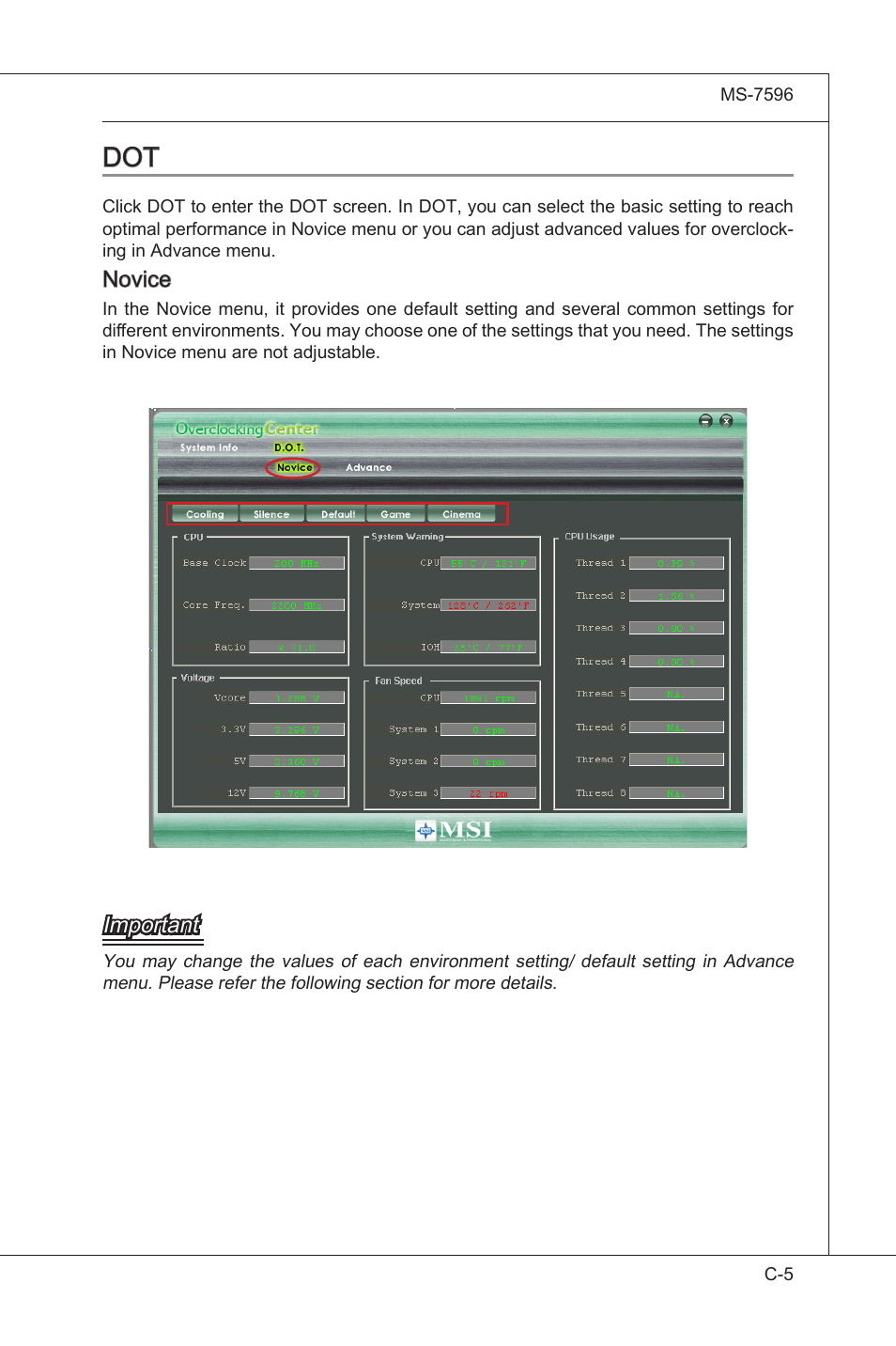 Novce, Important | MSI 760GM-E51 User Manual | Page 103 / 106
