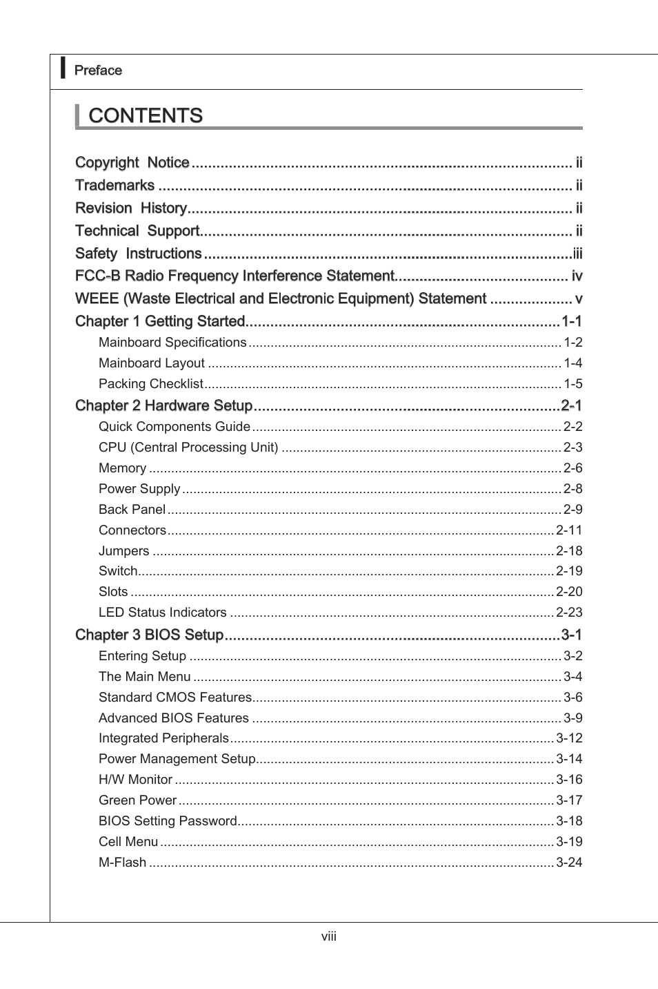 MSI 760GM-E51 User Manual | Page 8 / 106