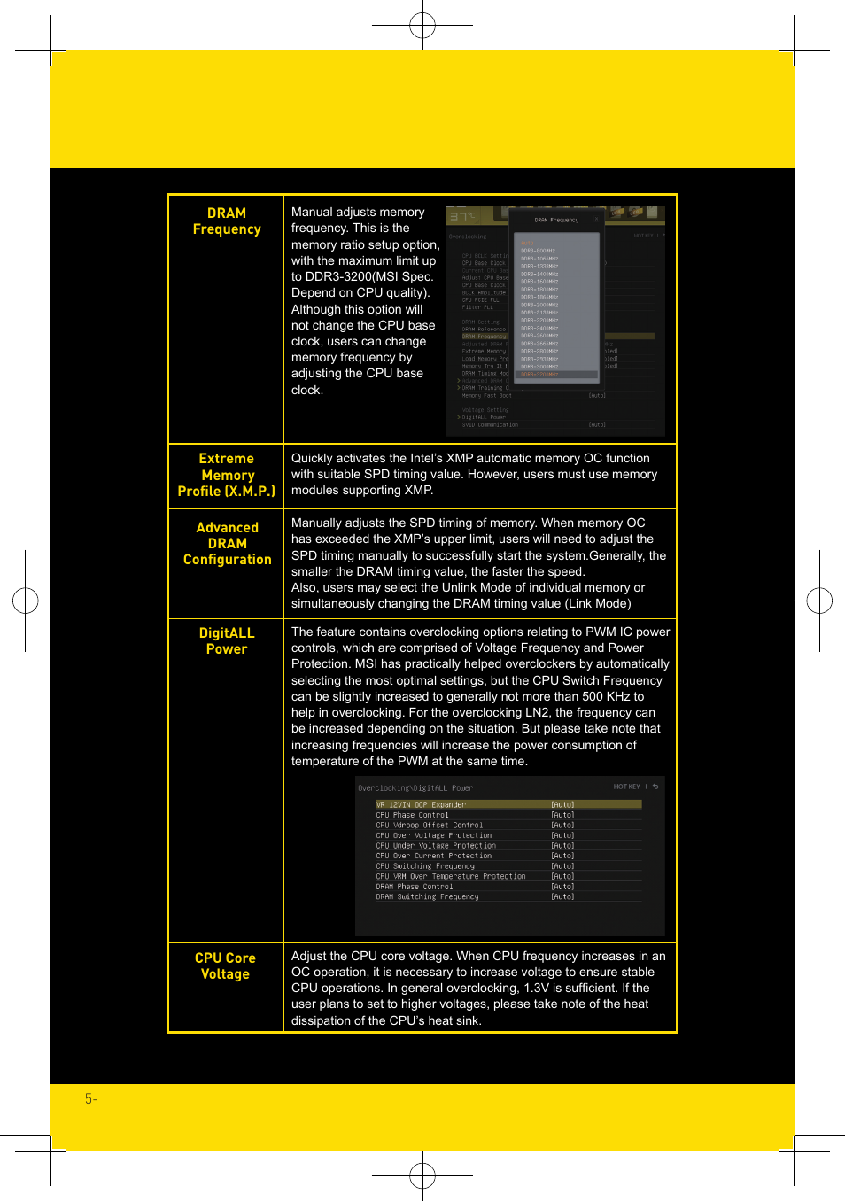 MSI X99S MPOWER Overclocking Guide User Manual | Page 5 / 14