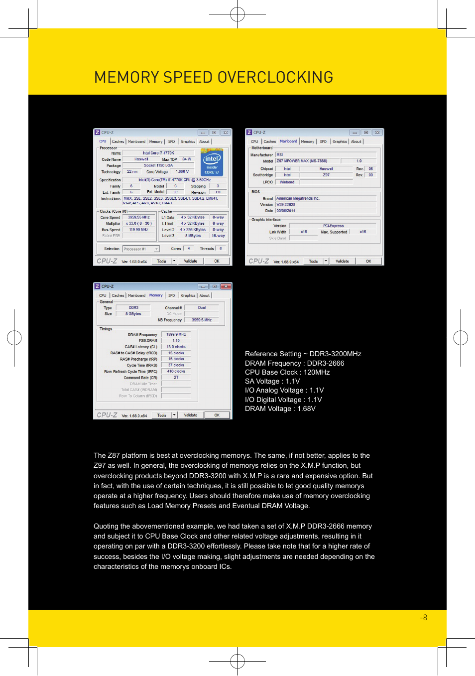 MSI X99S MPOWER Overclocking Guide User Manual | Page 8 / 14