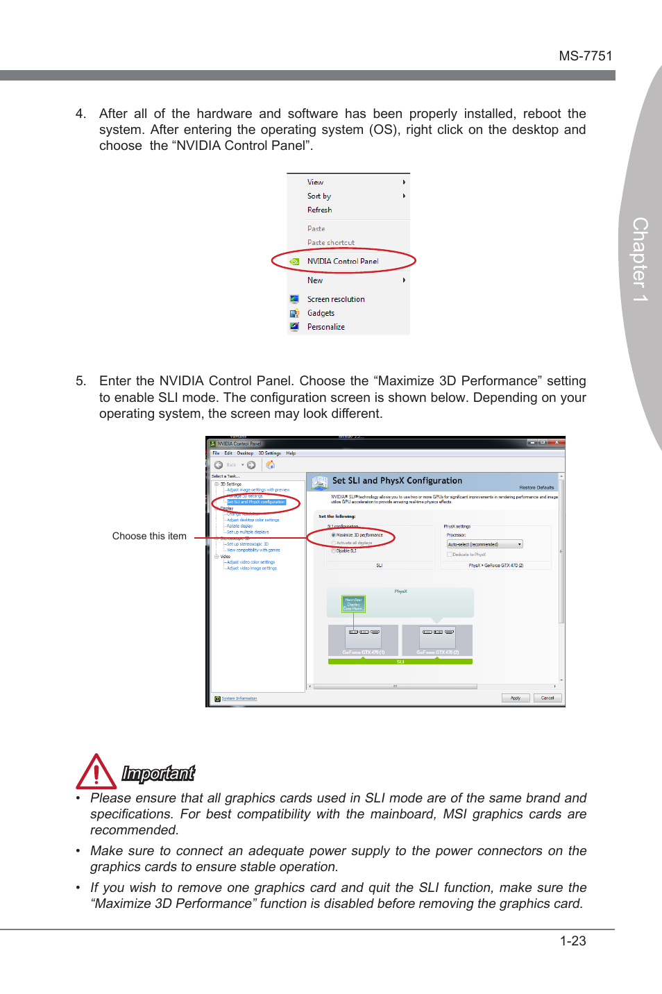 Chapter 1, Important | MSI Z77 MPOWER User Manual | Page 35 / 100