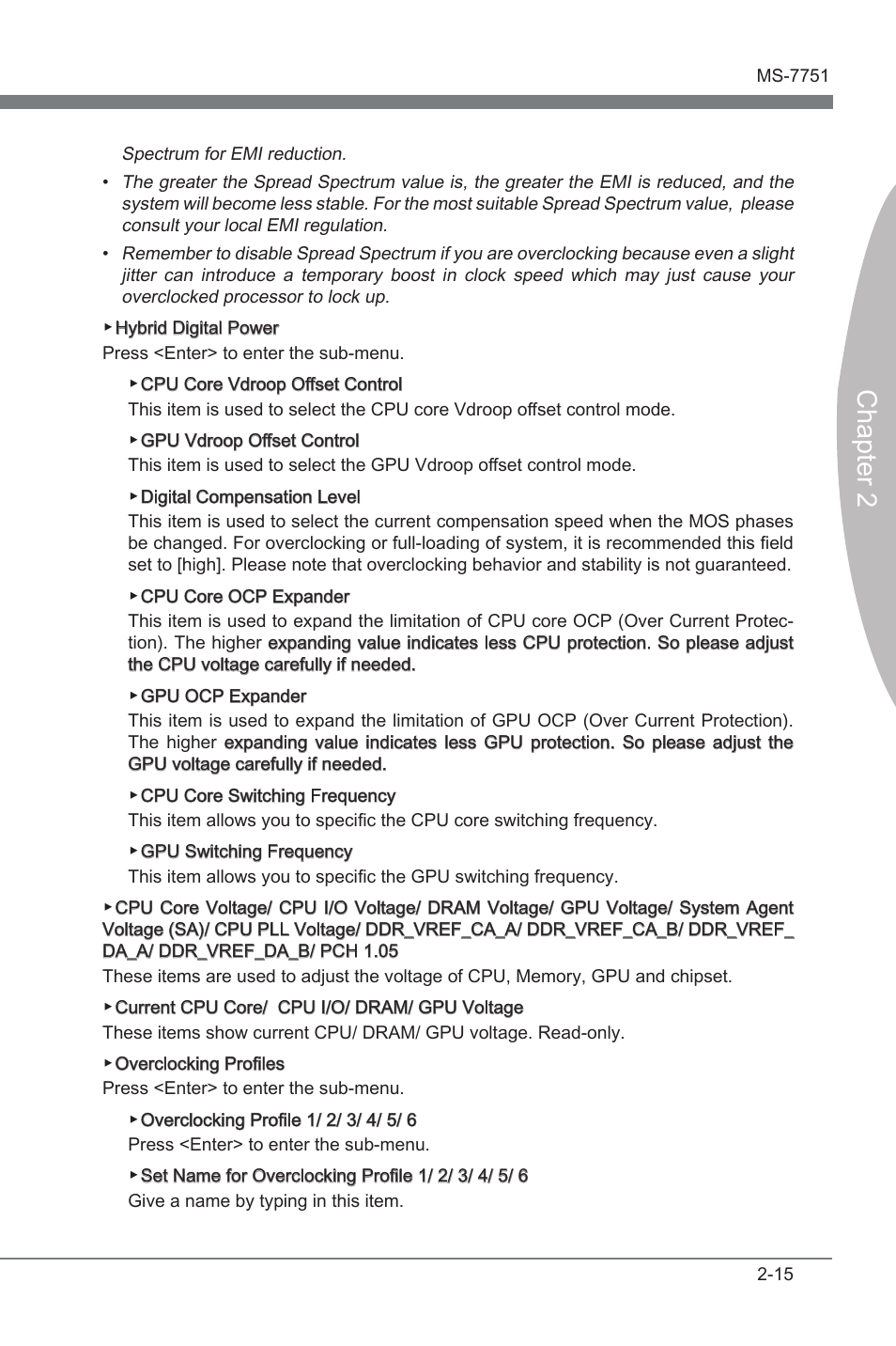 Chapter 2 | MSI Z77 MPOWER User Manual | Page 65 / 100