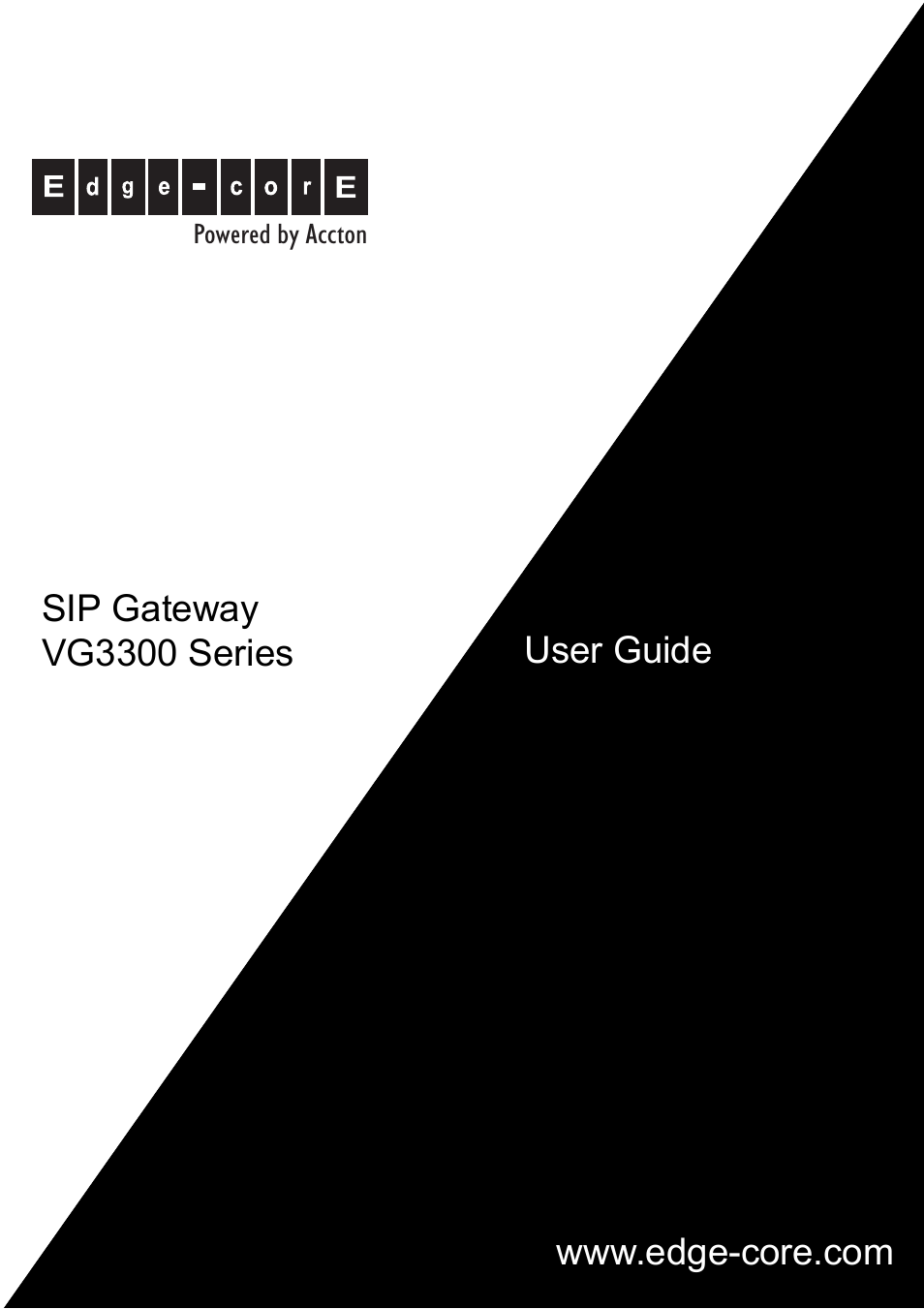 Accton Technology SIP Gateway VG3300 Series User Manual | 85 pages