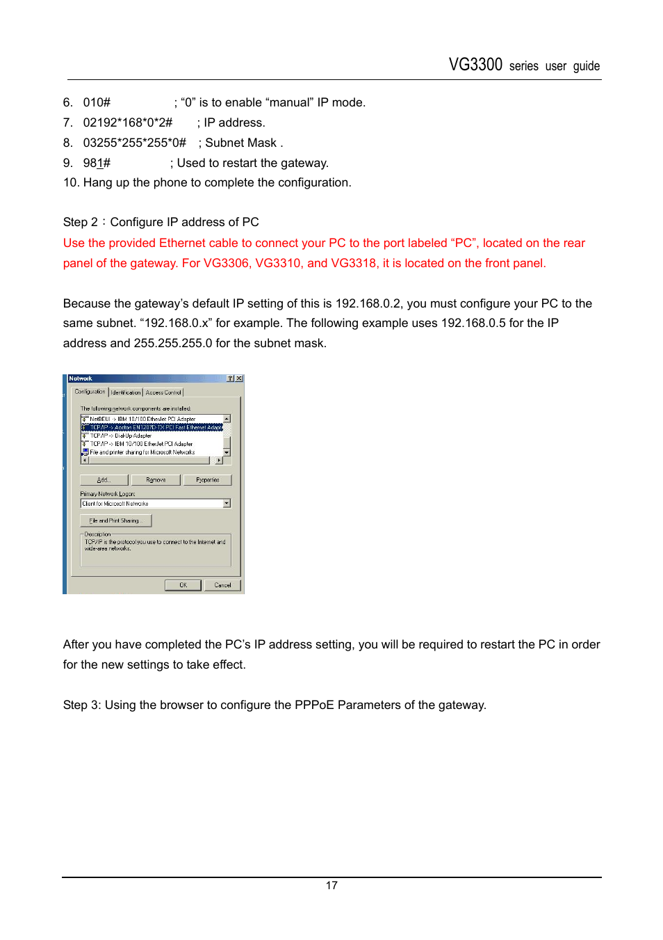 Vg3300 | Accton Technology SIP Gateway VG3300 Series User Manual | Page 20 / 85