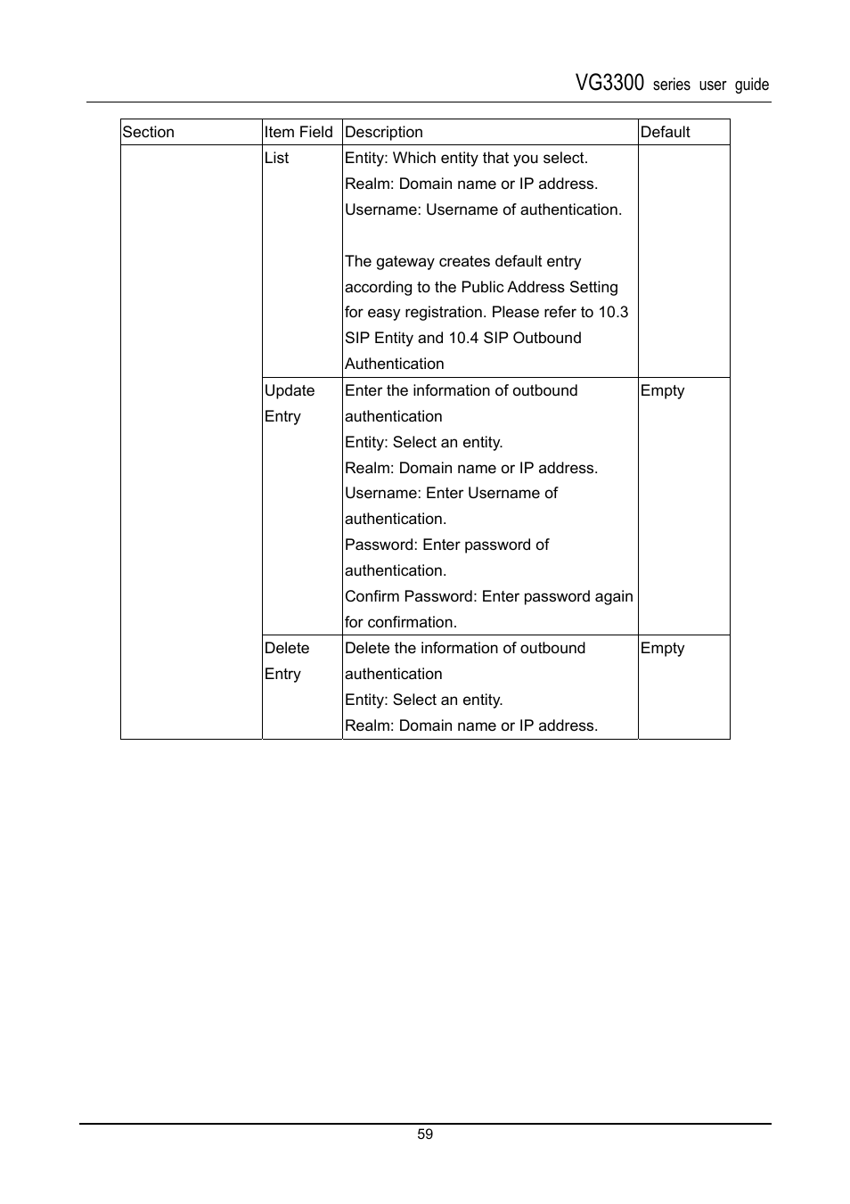 Vg3300 | Accton Technology SIP Gateway VG3300 Series User Manual | Page 62 / 85
