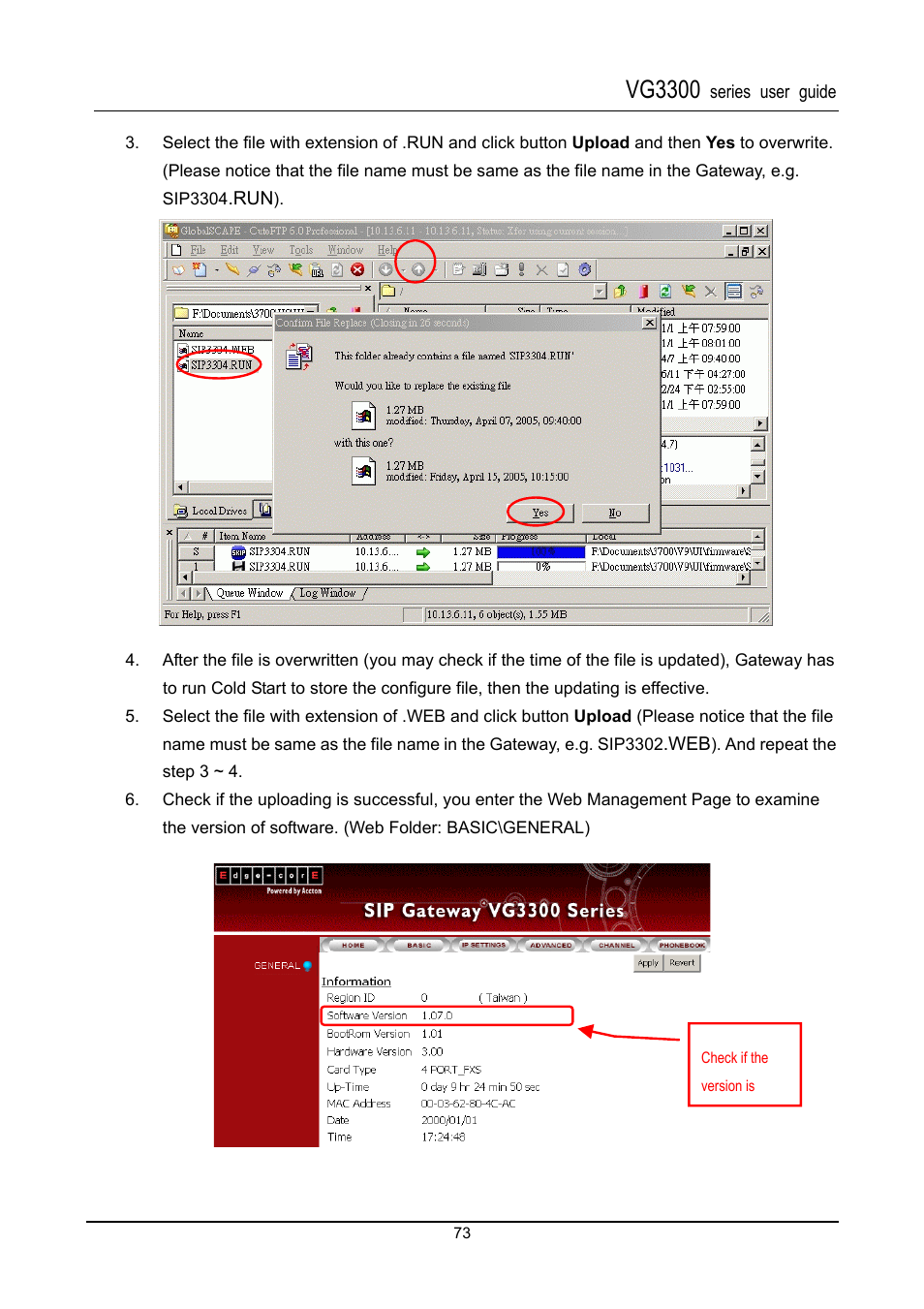 Vg3300 | Accton Technology SIP Gateway VG3300 Series User Manual | Page 76 / 85