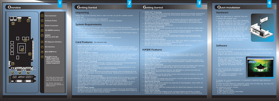 MSI N460GTX HAWK User Manual | 2 pages