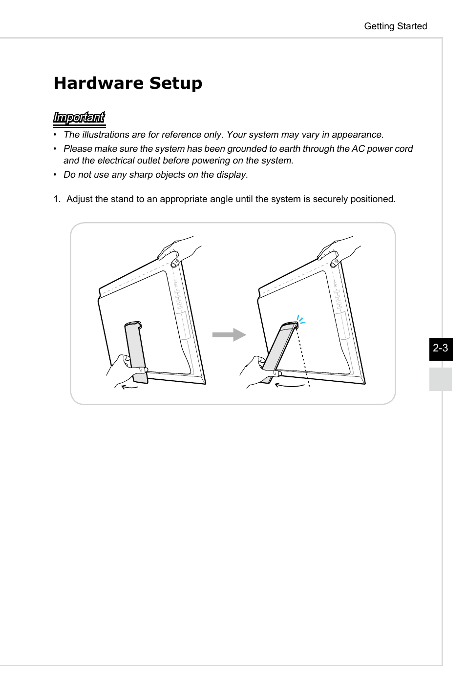 Hardware setup | MSI AG220 User Manual | Page 21 / 53