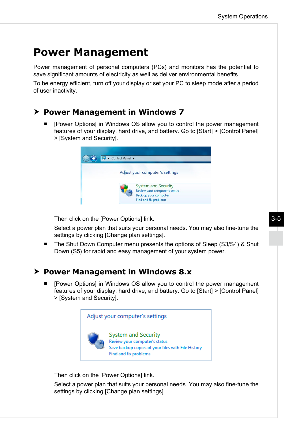 Power management | MSI AG220 User Manual | Page 27 / 53