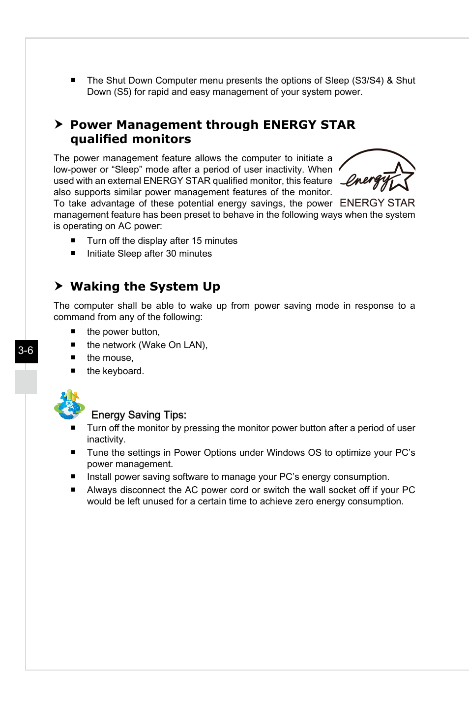 Waking the system up | MSI AG220 User Manual | Page 28 / 53