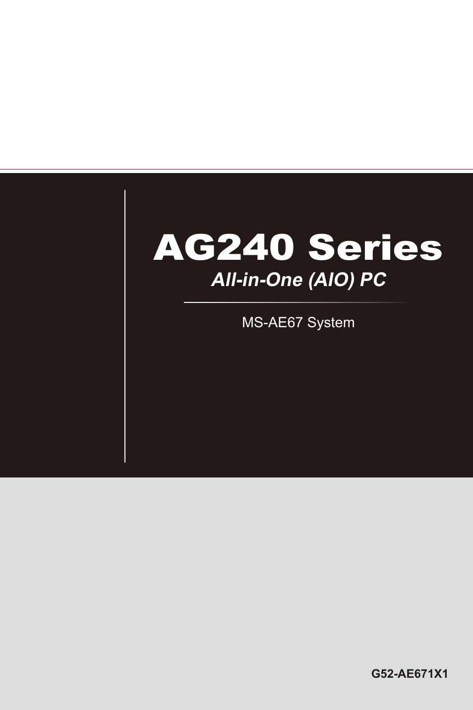 MSI AG240 User Manual | 53 pages