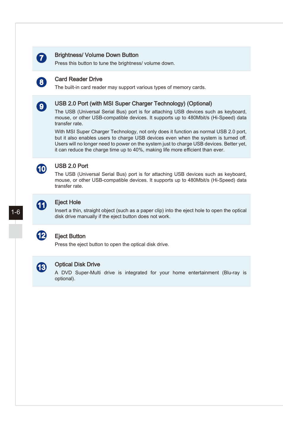 MSI AG240 User Manual | Page 14 / 53