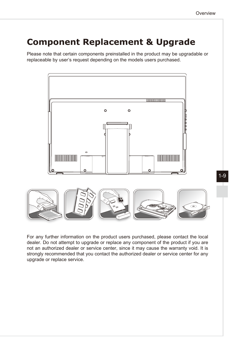 Component replacement & upgrade | MSI AG240 User Manual | Page 17 / 53