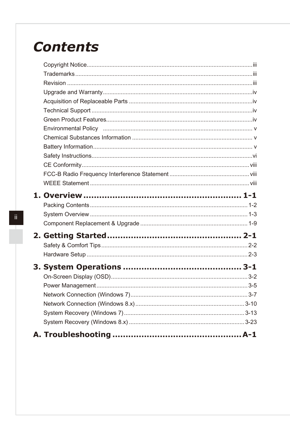 MSI AG240 User Manual | Page 2 / 53