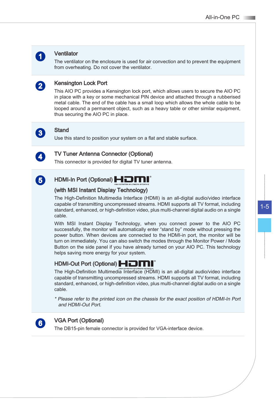 MSI AG270 User Manual | Page 13 / 59