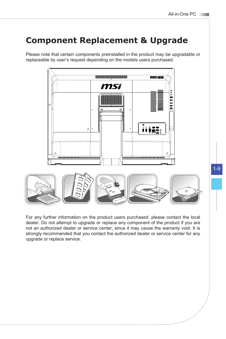 Component replacement & upgrade | MSI AG270 User Manual | Page 17 / 59