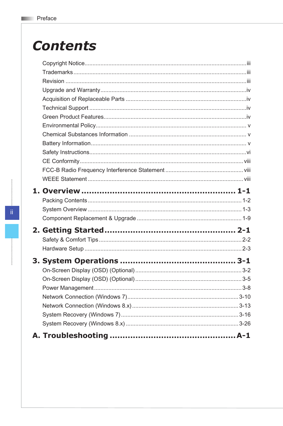 MSI AG270 User Manual | Page 2 / 59