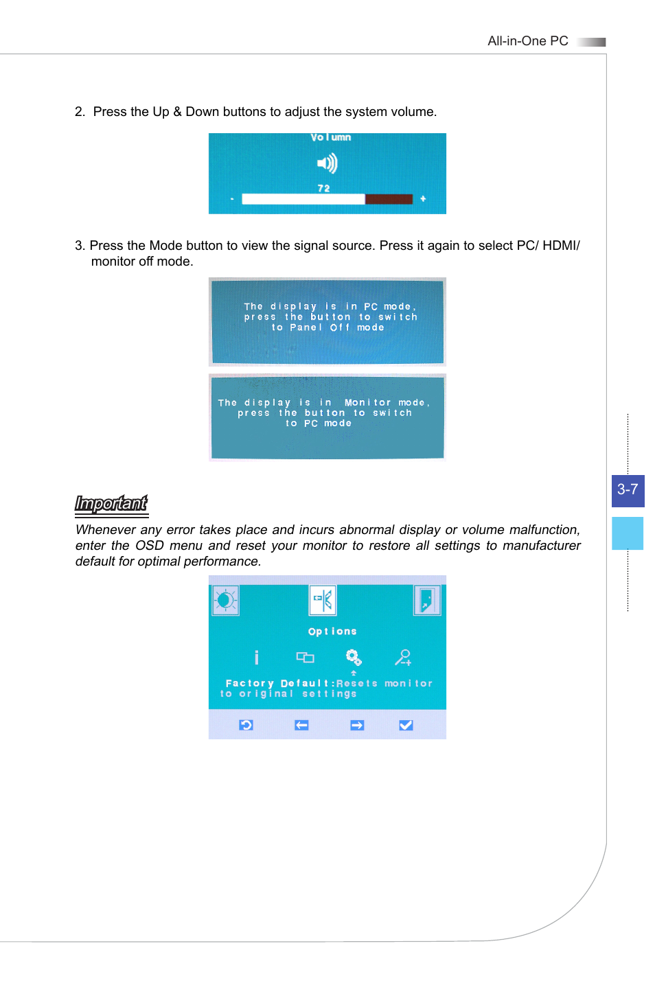 Important | MSI AG270 User Manual | Page 29 / 59