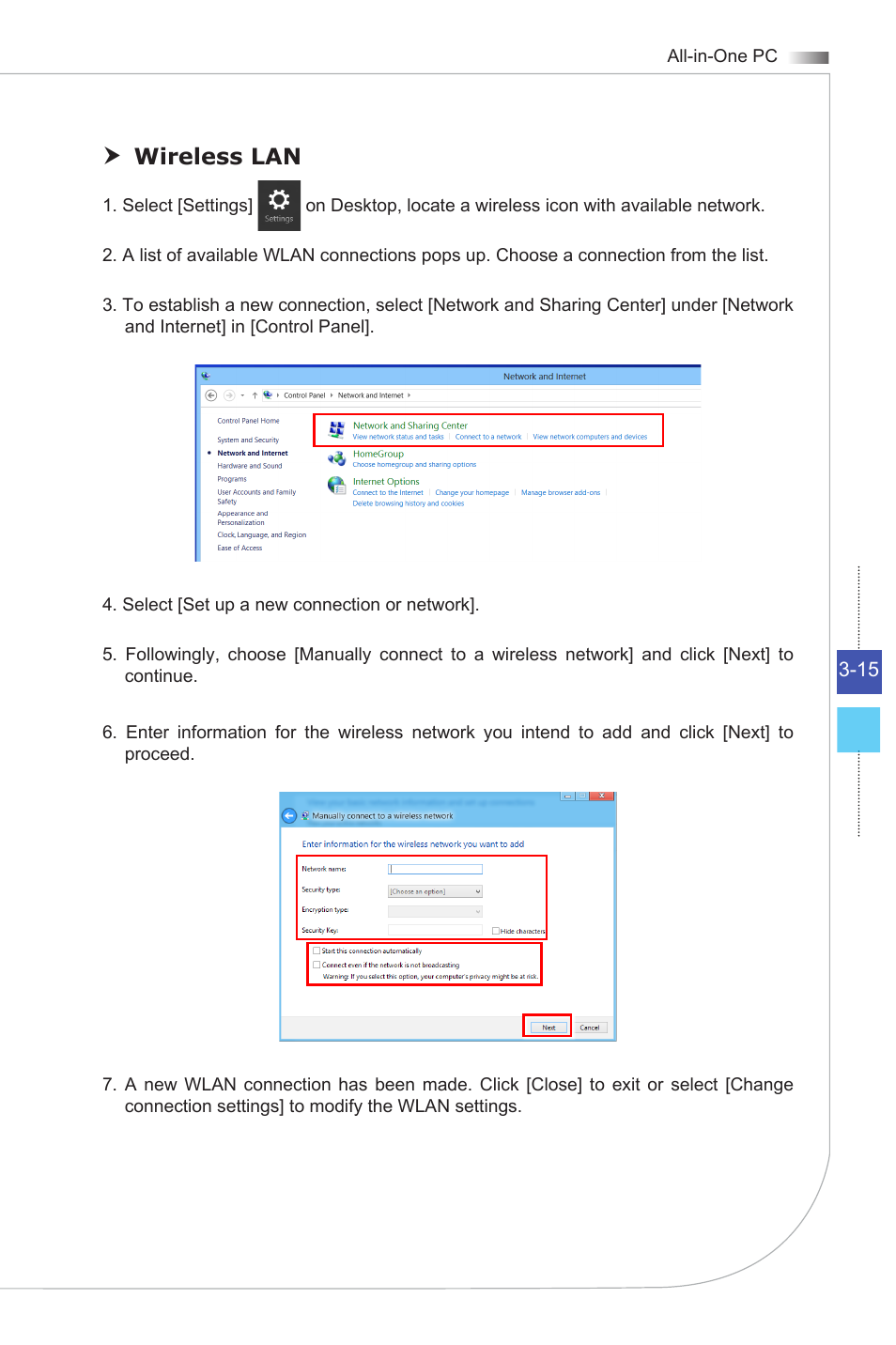 Wireless lan | MSI AG270 User Manual | Page 37 / 59