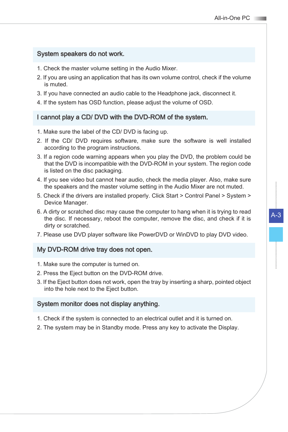 MSI AG270 User Manual | Page 59 / 59