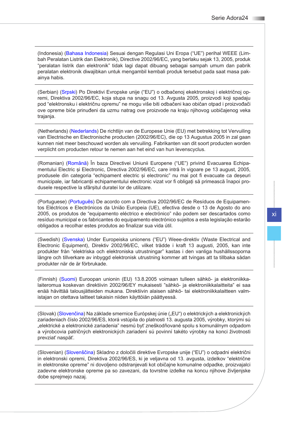 MSI ADORA24G 0NC User Manual | Page 11 / 91