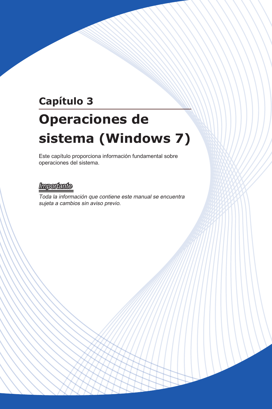 Operaciones de sistema (windows 7), Capítulo 3 | MSI ADORA24G 0NC User Manual | Page 31 / 91