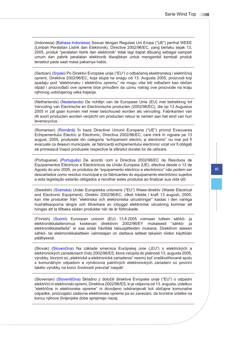 MSI WIND TOP AE2081 User Manual | Page 11 / 87