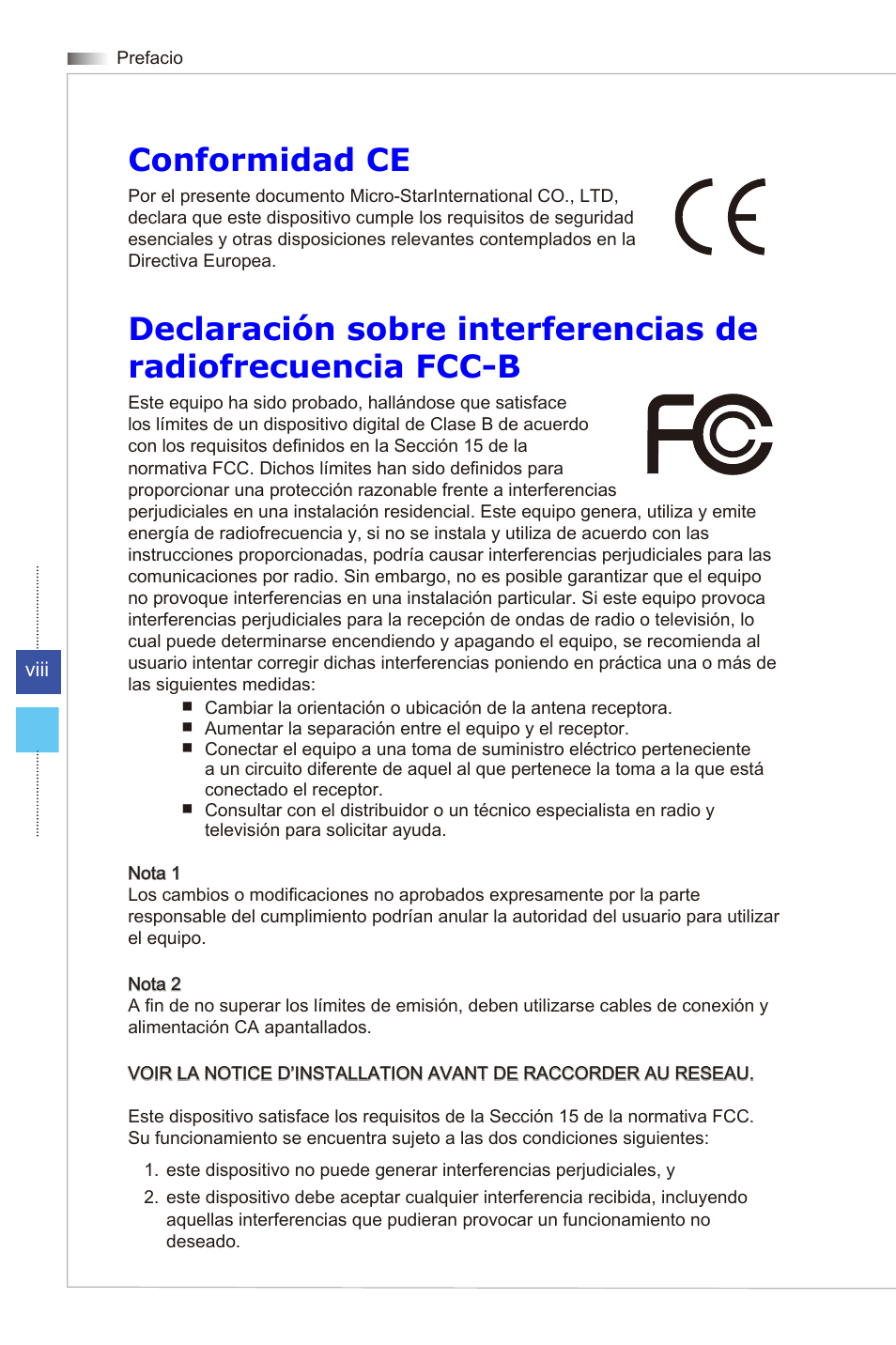 Conformidad ce | MSI WIND TOP AE2081 User Manual | Page 8 / 87