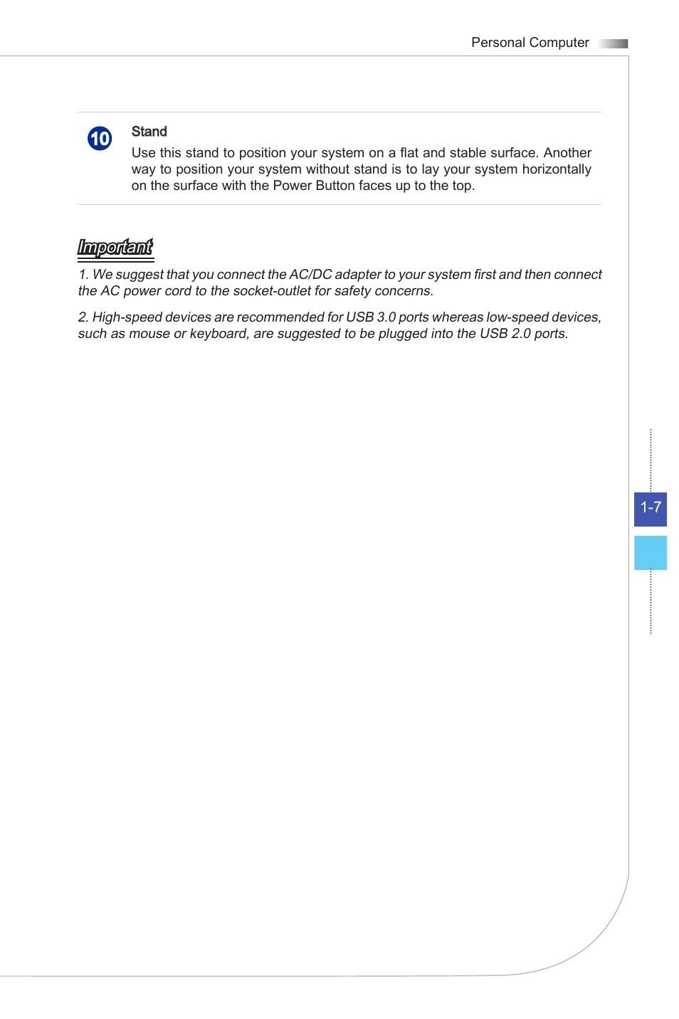 Important | MSI WIND BOX DC111 User Manual | Page 15 / 48