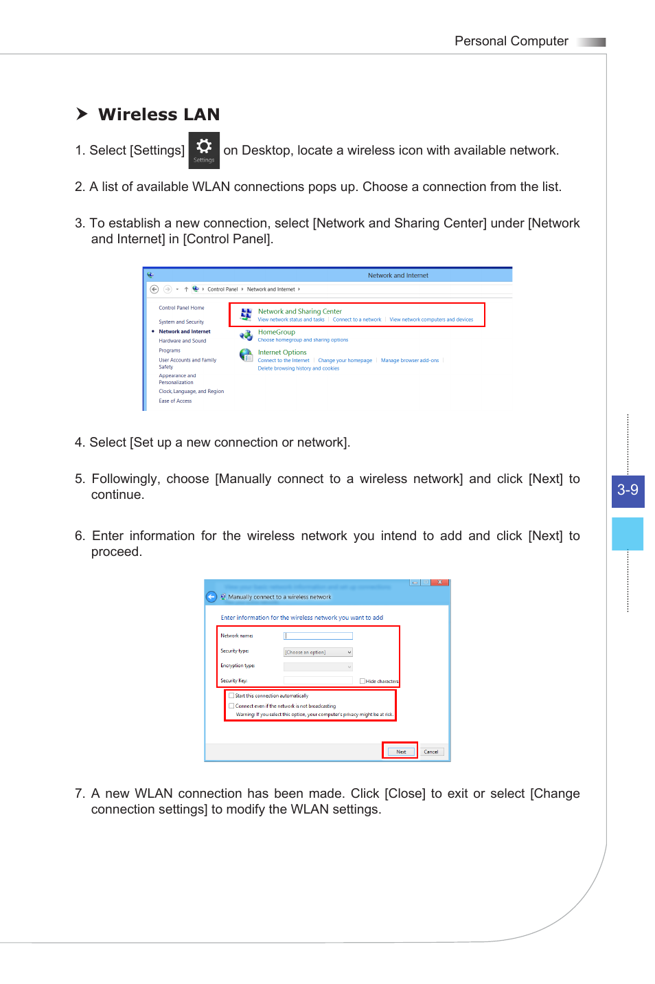 Wireless lan | MSI WIND BOX DC111 User Manual | Page 33 / 48