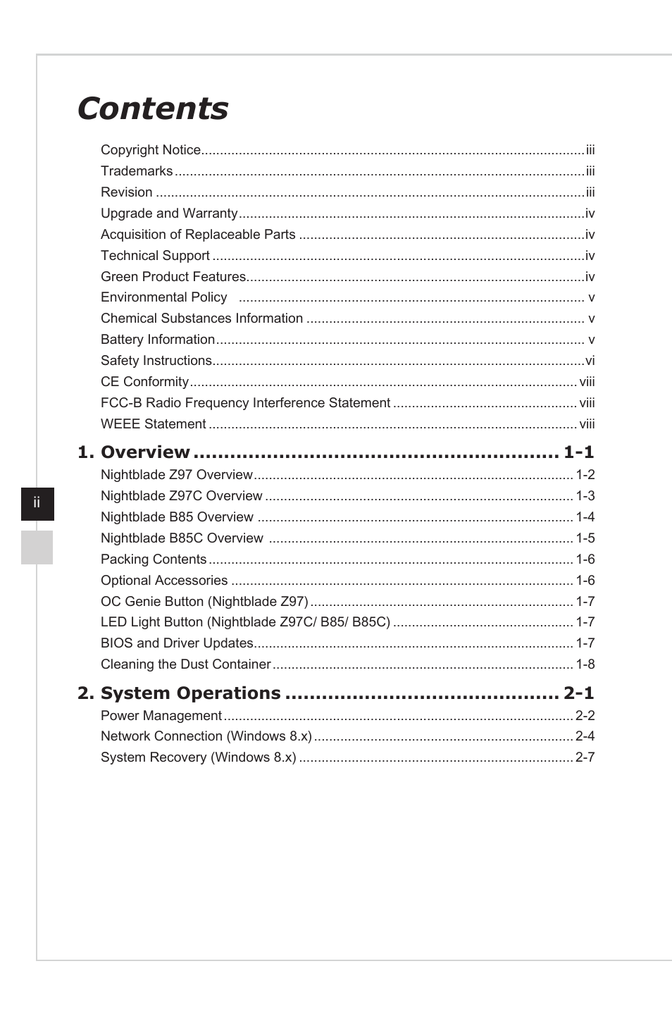 MSI NIGHTBLADE Z97 User Manual | Page 2 / 28