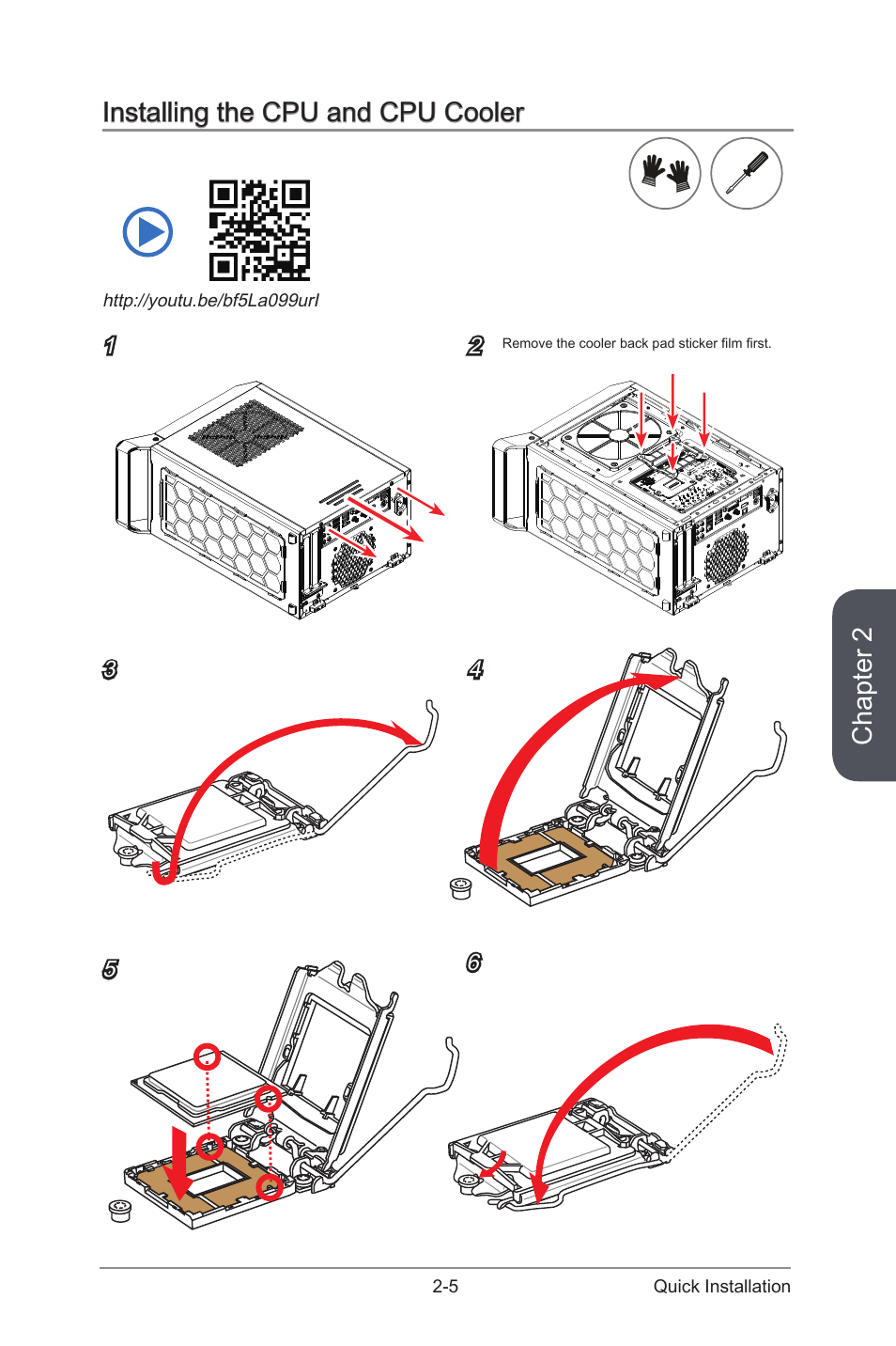 Installing the cpu and cpu cooler -5, Chapter 2, Installing the cpu and cpu cooler | MSI NIGHTBLADE Manual User Manual | Page 21 / 33