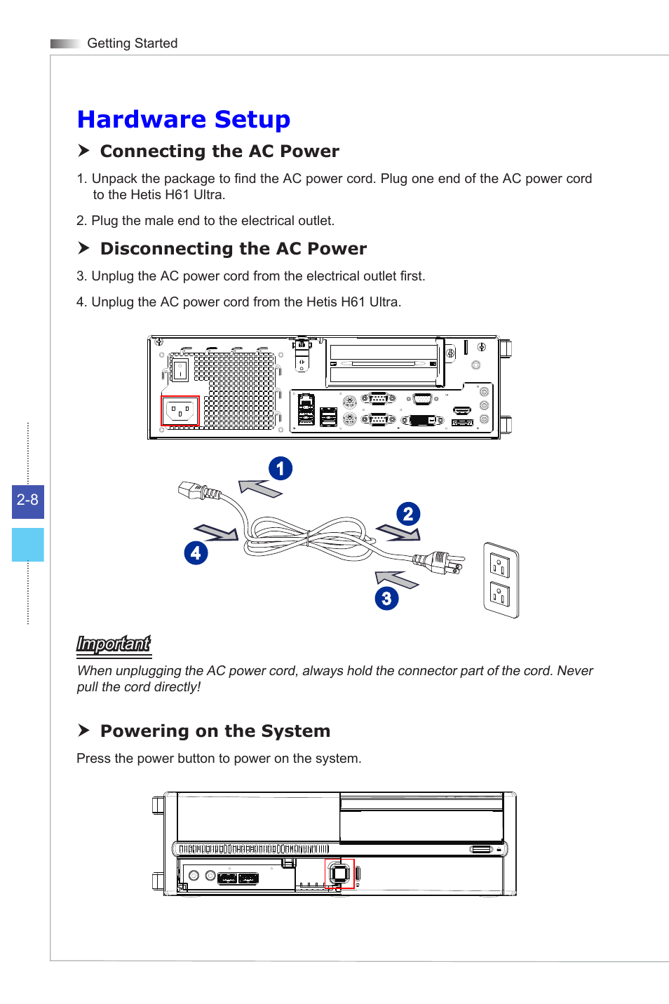 Hardware setup | MSI HETIS H61 ULTRA User Manual | Page 30 / 46