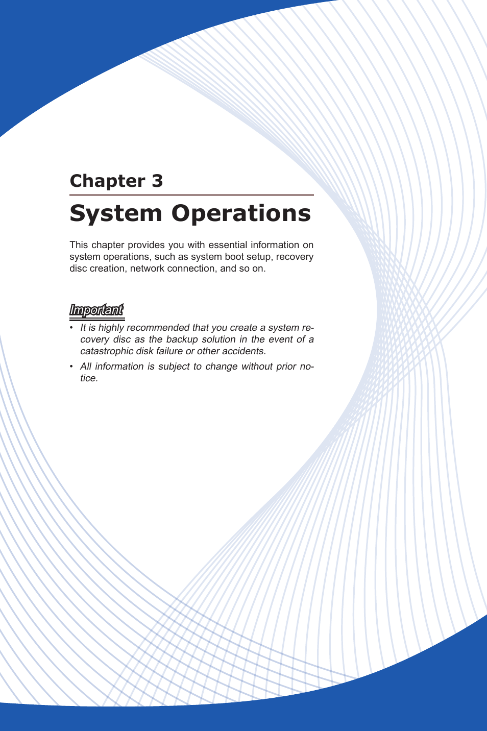System operations, Chapter 3 | MSI HETIS H61 ULTRA User Manual | Page 31 / 46