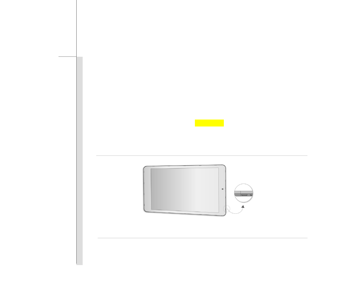 Basic operations, Powering on your tablet pc | MSI PRIMO 81 User Manual | Page 22 / 61