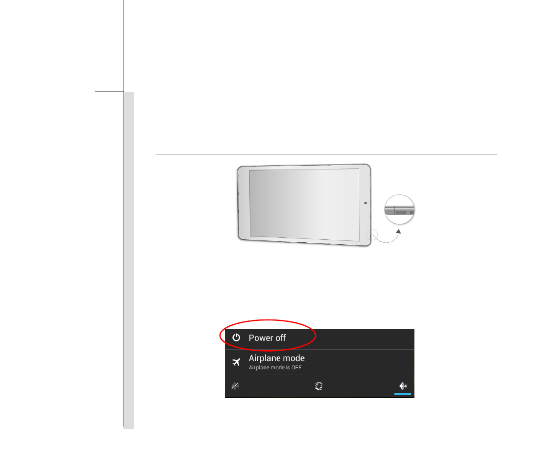 Powering off your tablet pc | MSI PRIMO 81 User Manual | Page 28 / 61