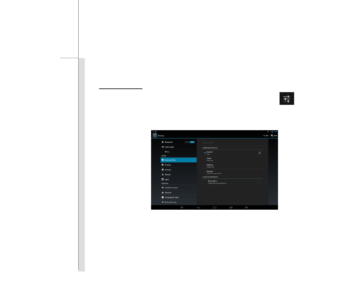 Device settings | MSI PRIMO 81 User Manual | Page 41 / 61