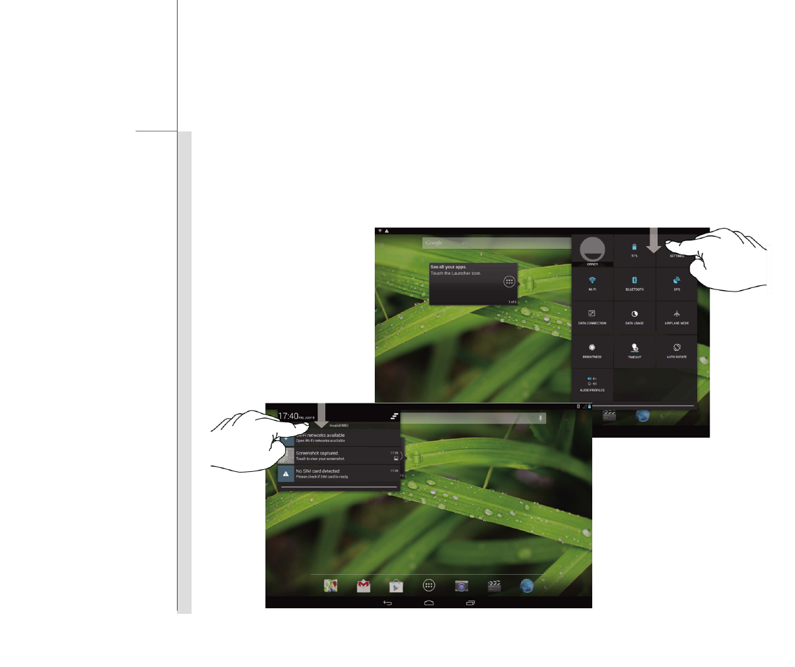Setting menu & information menu | MSI PRIMO 73 User Manual | Page 35 / 60