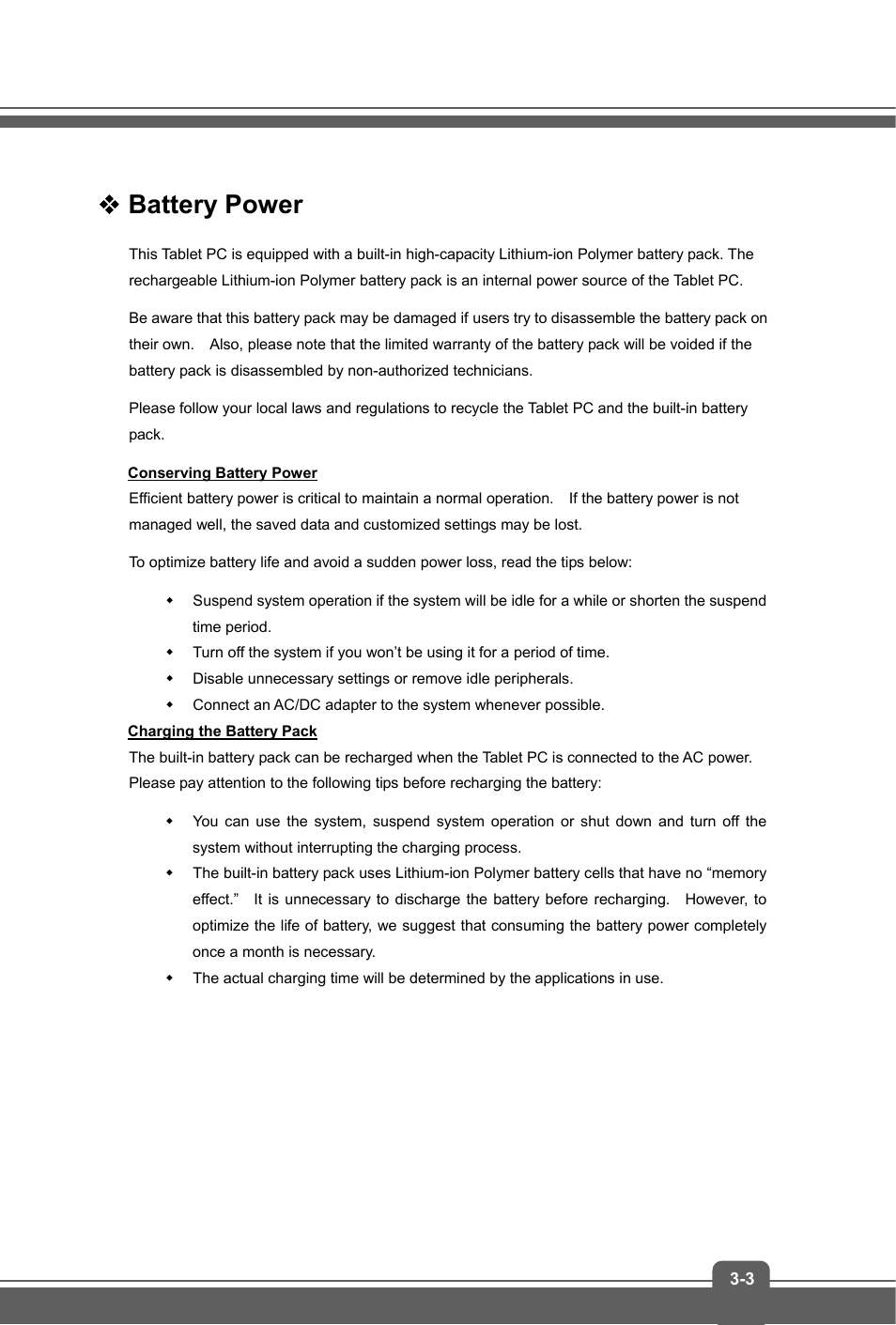 Battery power | MSI S100 User Manual | Page 19 / 29