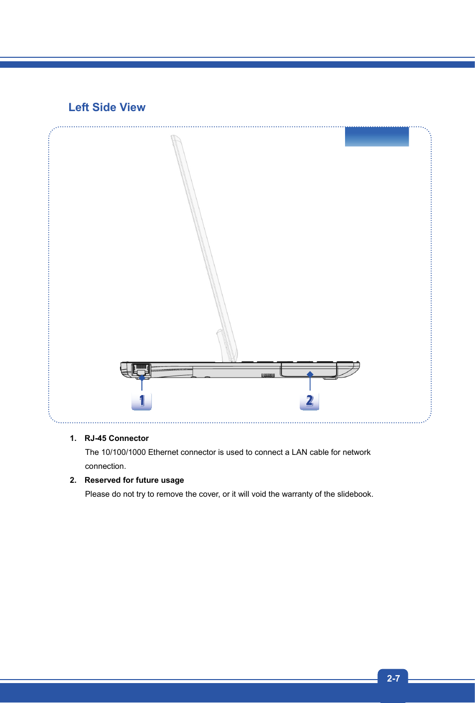 Left side view | MSI S20 SLIDER 2 User Manual | Page 15 / 36