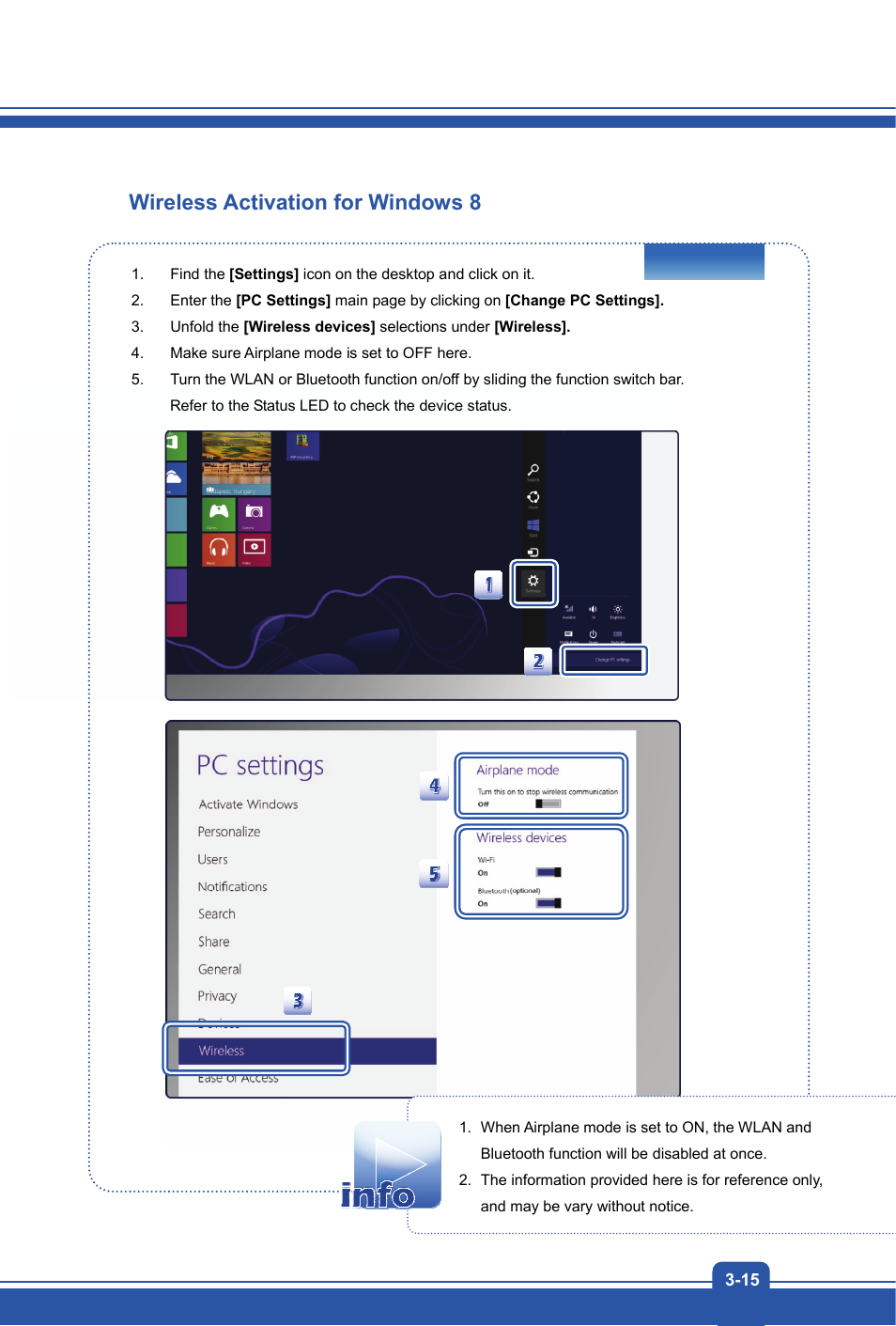 Wireless activation for windows 8 | MSI S20 SLIDER 2 User Manual | Page 33 / 36