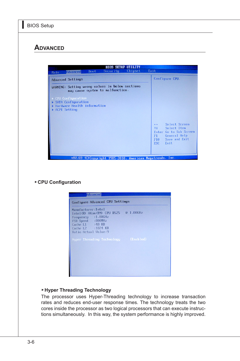 Advanced, Advanced bios features, Advanced -6 | MSI MS-S0031 User Manual | Page 30 / 39