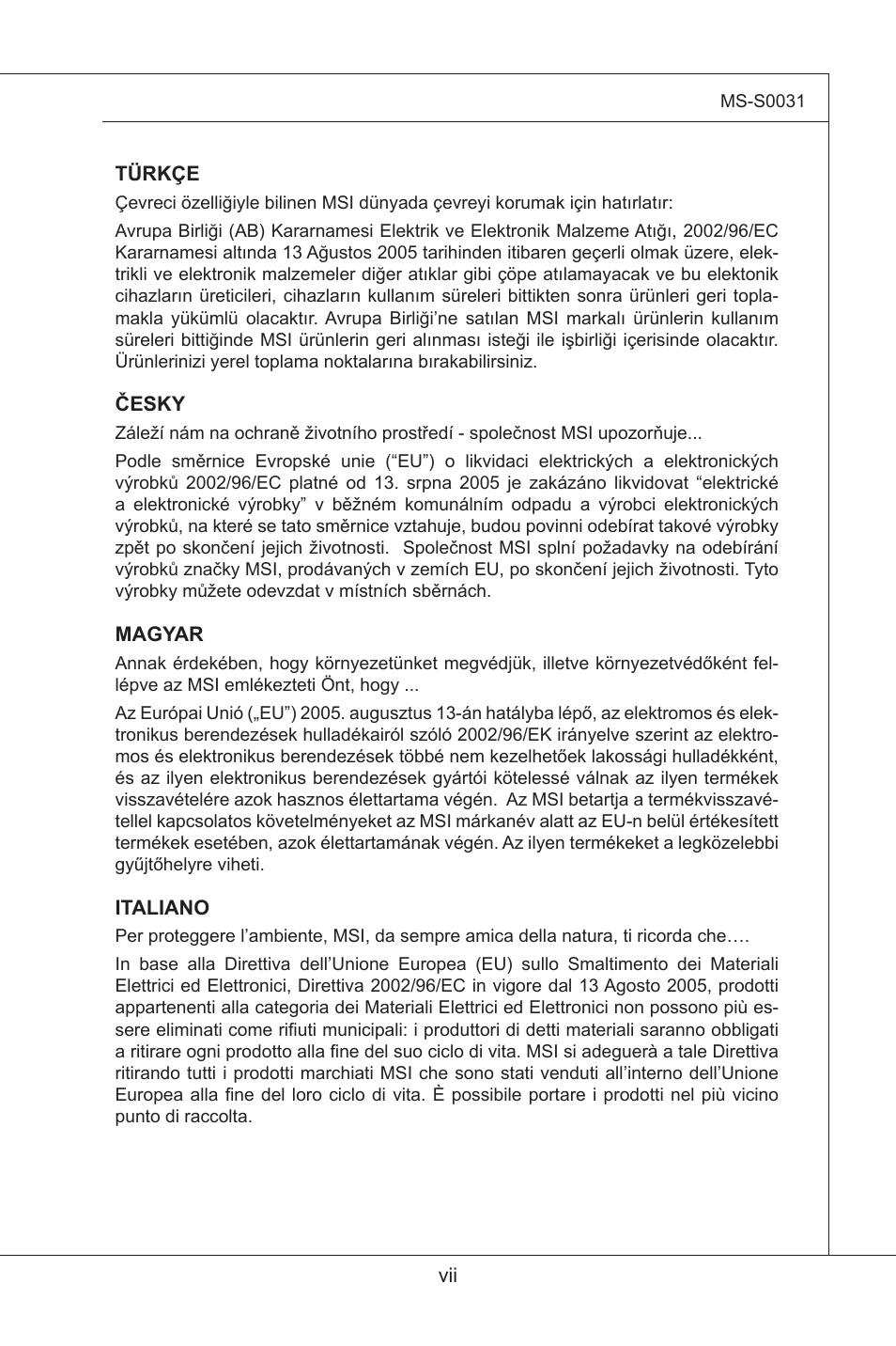 MSI MS-S0031 User Manual | Page 7 / 39