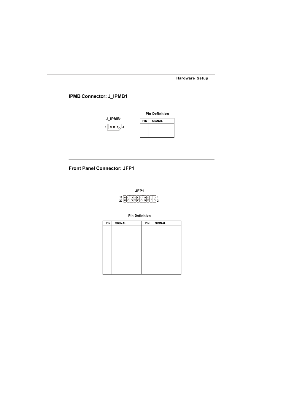Front panel connector: jfp1, Ipmb connector: j_ipmb1 | MSI MS-91C2 Series User Manual | Page 25 / 82