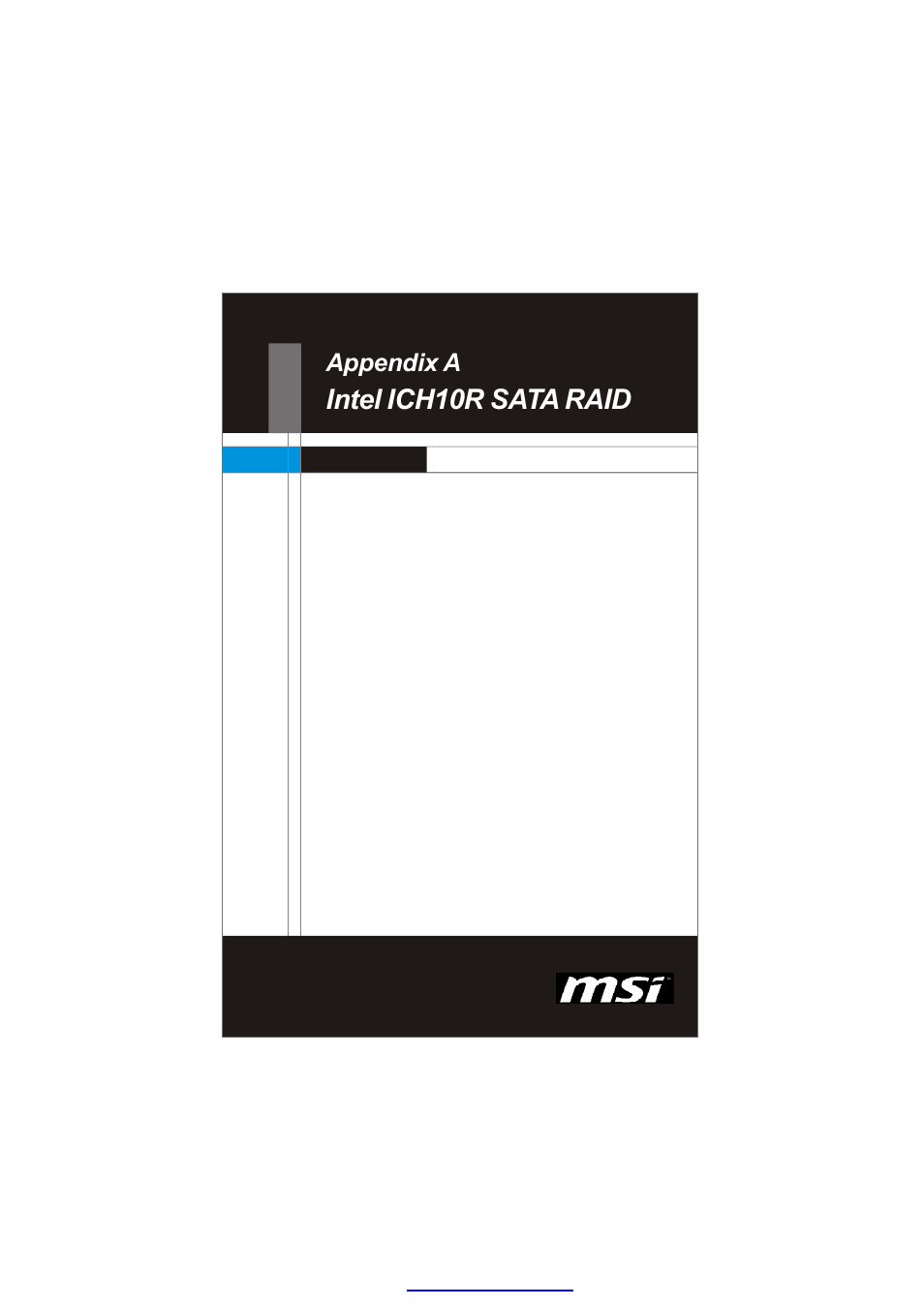 Intel ich10r sata raid, Appendix a | MSI MS-91C2 Series User Manual | Page 55 / 82
