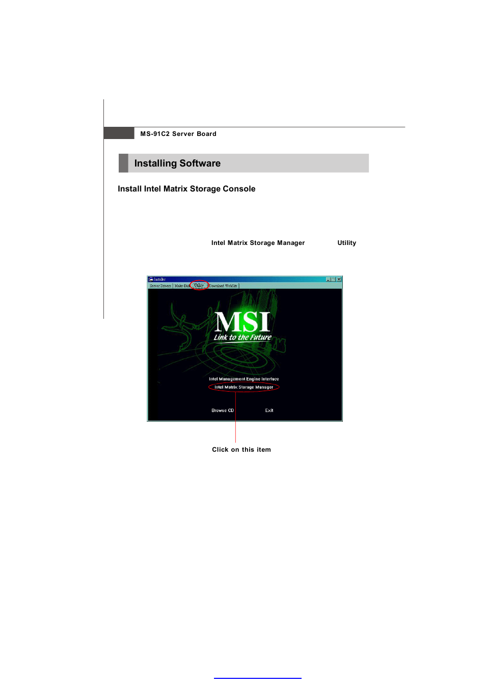 Installing software | MSI MS-91C2 Series User Manual | Page 66 / 82