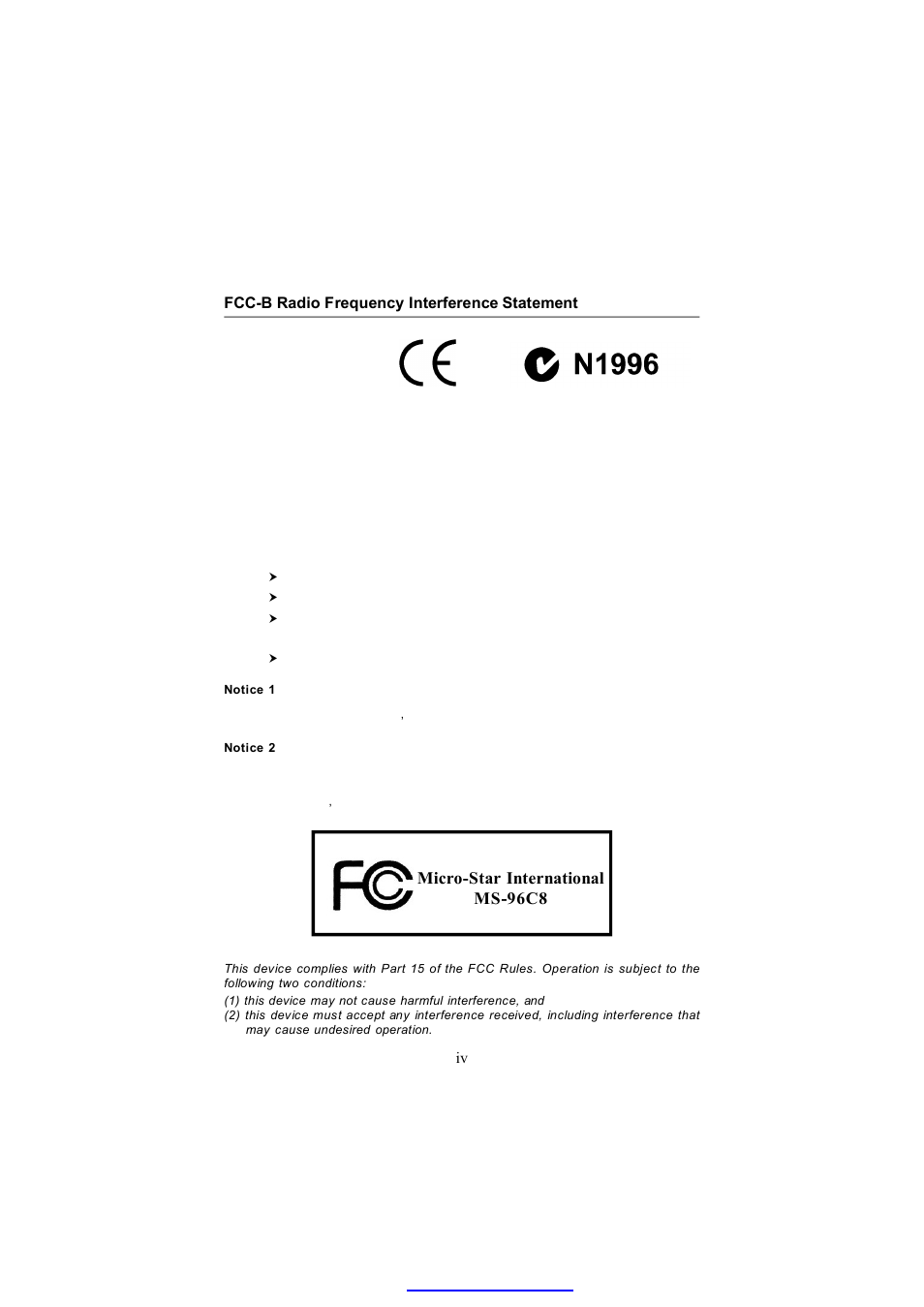 Micro-star international ms-96c8 | MSI MS-96C8 Series User Manual | Page 4 / 113