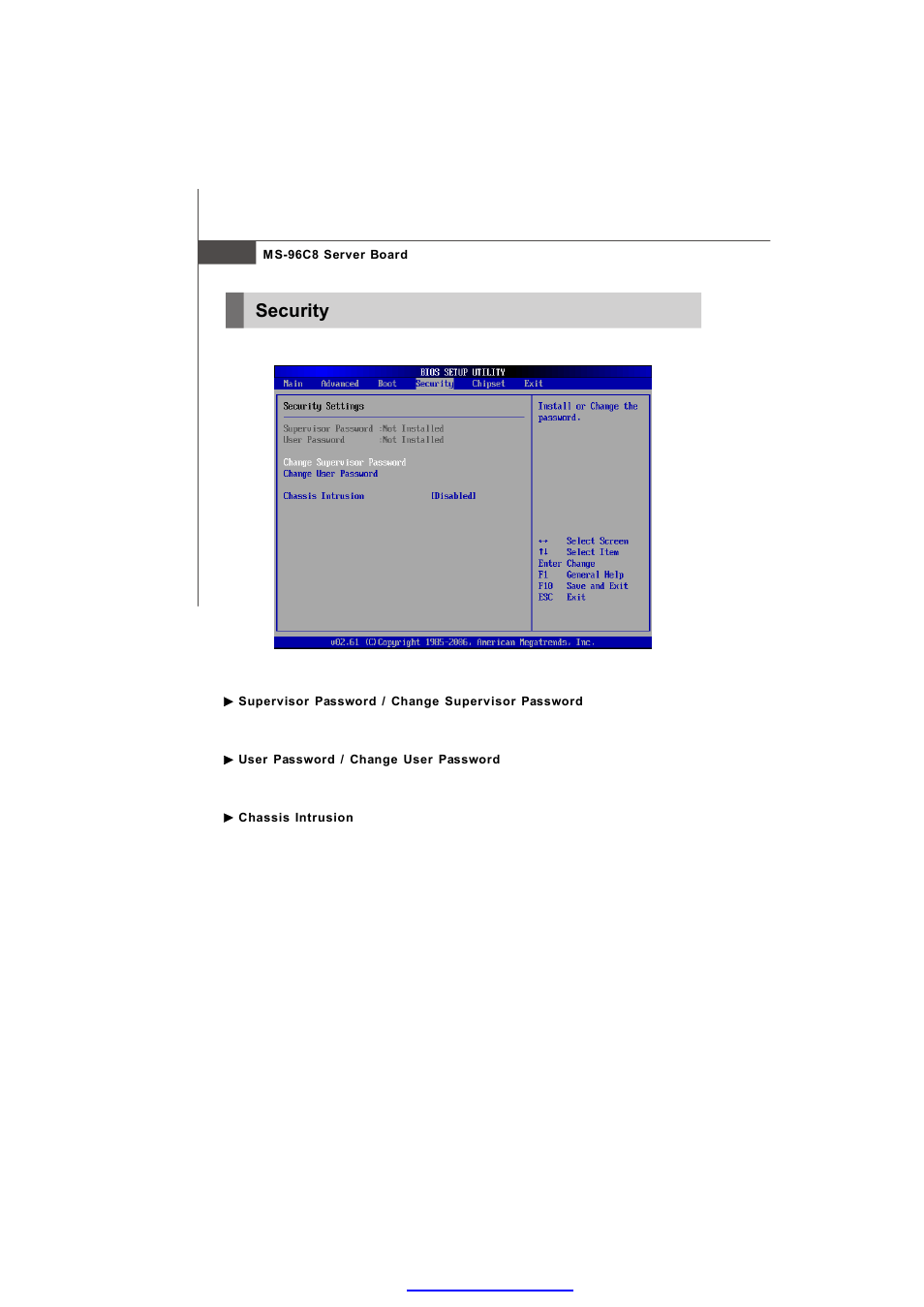 Security | MSI MS-96C8 Series User Manual | Page 56 / 113