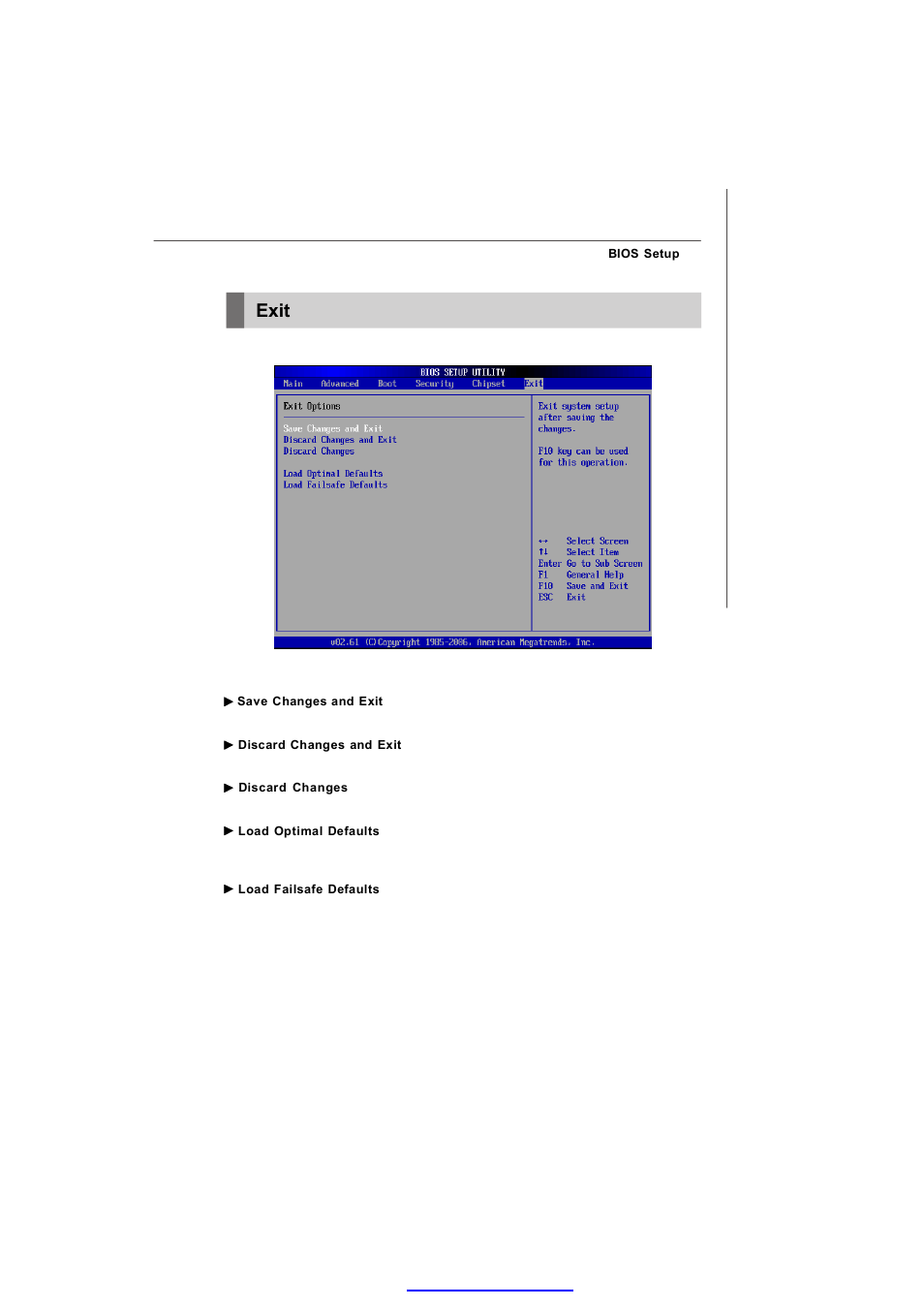 Exit | MSI MS-96C8 Series User Manual | Page 61 / 113