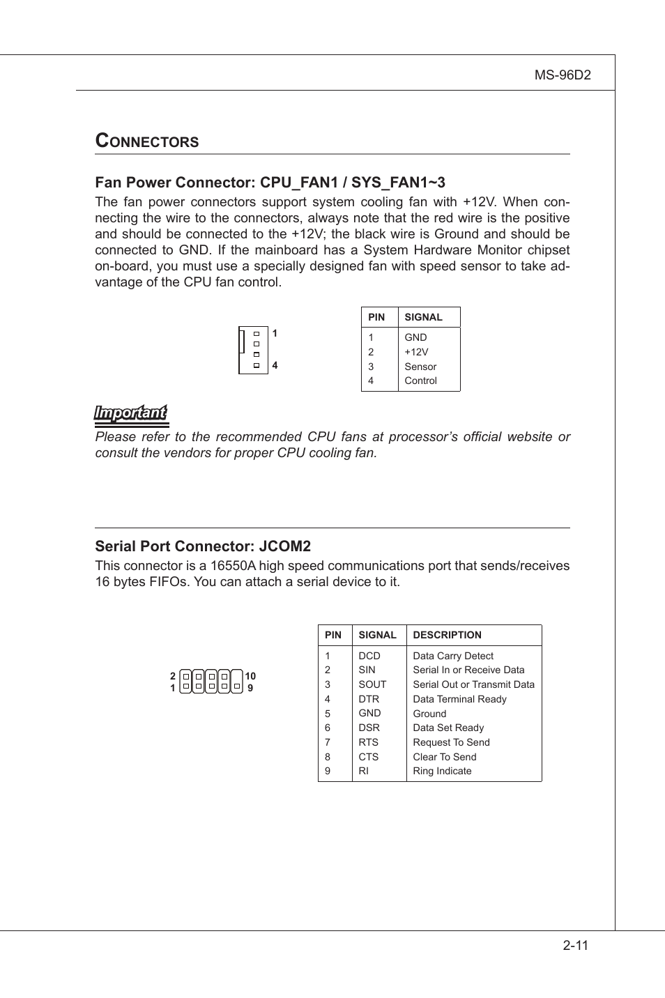 Back panel i/o, Back panel i/o -10 | MSI MS-96D2 User Manual | Page 25 / 51